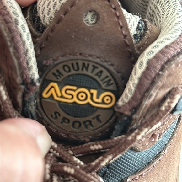 Asolo Quasar Brown Leather Vibram Sole Ankle Lace Up Unisex Hiking Boots - M7/W9 - Picture 9 of 13